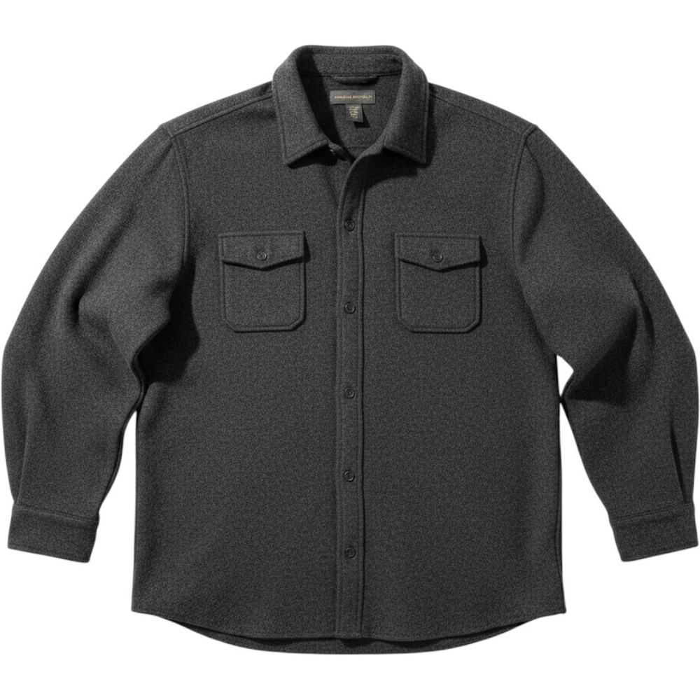 Banana Republic Shirt Jacket Mens XL Gray Wool Blend shacket layering heritage